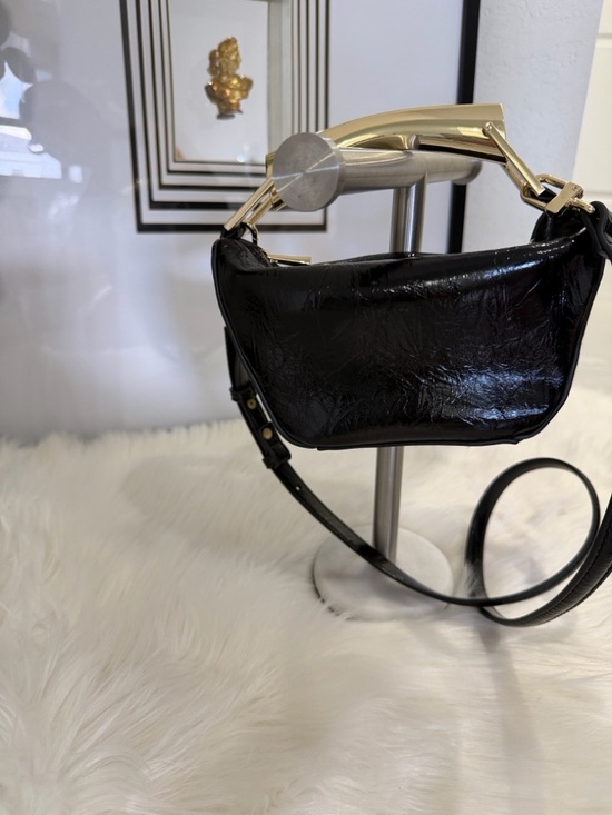 Zara Handbags - Zara Mini Bucket Bag with Metallic Gold Handle with storage bag